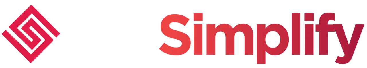 CallSimplify wordmark with red and white logo mark on a transparent background.